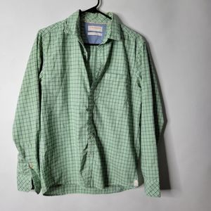 Scullers Luxury Oxford Plaid Button Down Slim S